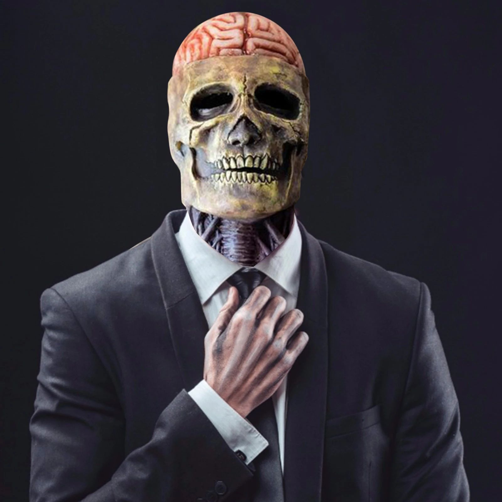 Skeleton Biochemical Mask Skull Halloween Horror Decoration Full Head  Helmet Creative Funny Unisex Scary Mascaras Creative Gift - Party Masks -  AliExpress