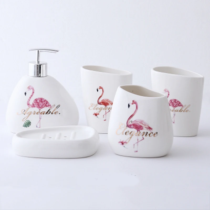 Скандинавская керамика набор для ванной комнаты диспенсер для мыла/держатель для зубной щетки/мыльница хлопковый тампон ароматерапия аксессуары для ванной комнаты