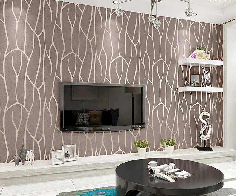 Grey Coffee Color multiple Wall Paper Modern Design Wallpaper Roll Home Hot Sell living/gust room DIY decoration | Обустройство дома