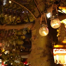 2 шт. атмосферная трещина на солнечных батареях подвесной патио вечерние Сказочный пейзаж декоративный светодиодный фонарь стеклянная банка садовое наружное освещение