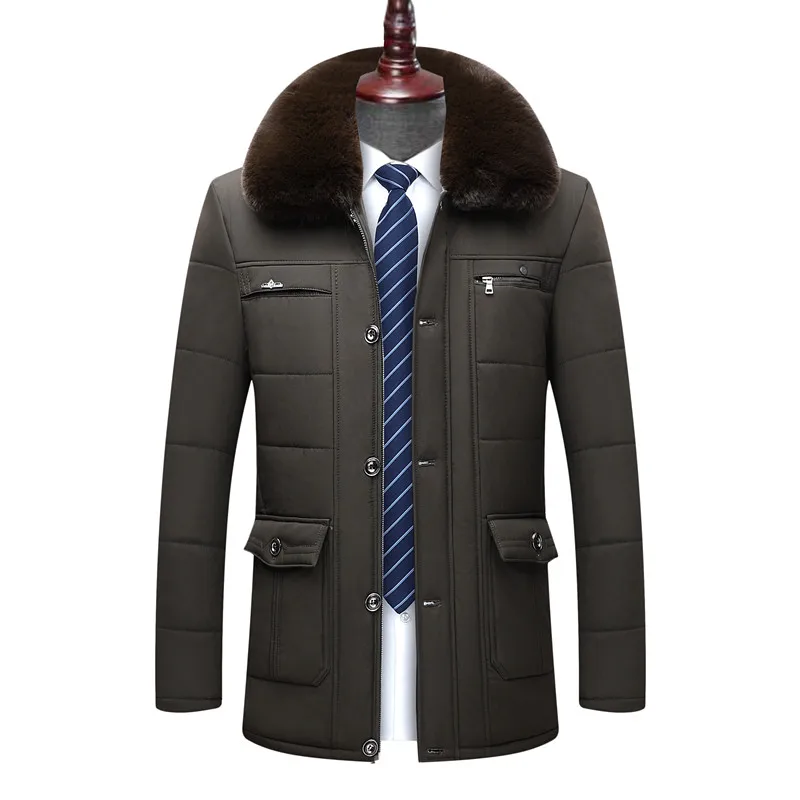 Плюс размер 8XL 6XL 5XL Толстая теплая парка Мужская Флисовая Меховая куртка с воротником мужская зимняя куртка пальто военные карго мужские пальто средней длины - Цвет: 2