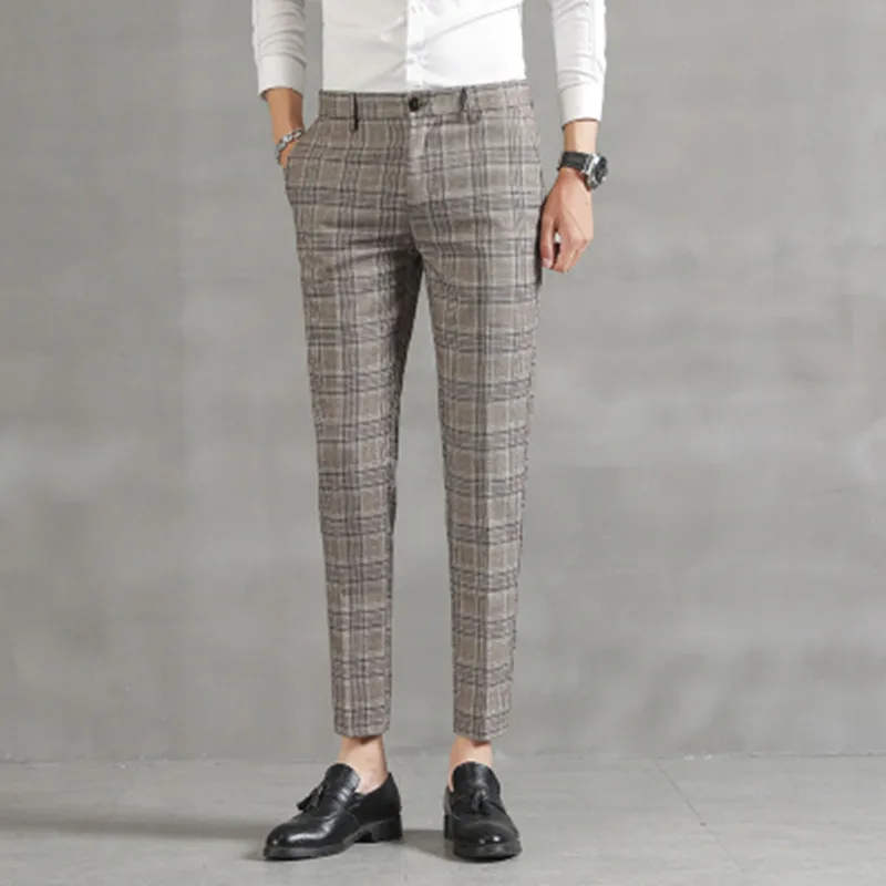 Pantalones De Vestir Ajustados Para Hombre Pantalones De Vestir A