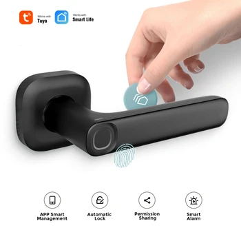 

Biometric Lock Semiconductor Fingerprint Lock Smart Door Lock Electronic Pplit Handle Lock Bluetooth Unlock