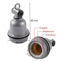 E27 Crawling pet lizard tortoise heating lamp holder & power cord switch Piglet Chicken Brooder Heating Spiral Light Socket 1 Pc 2
