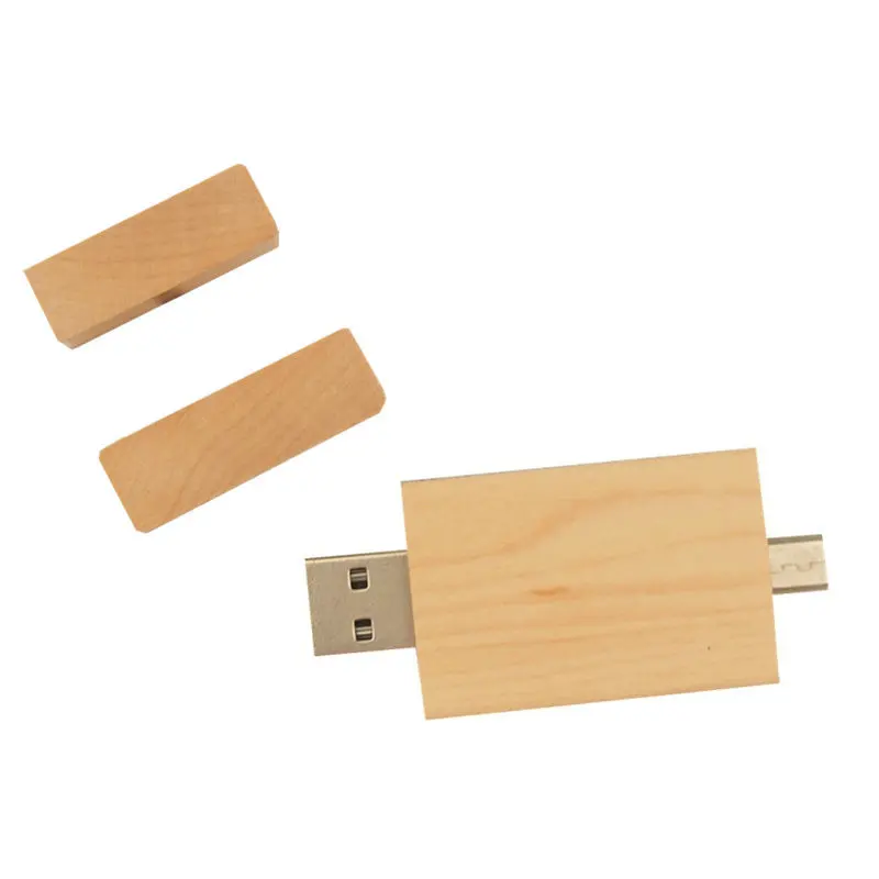 Умный флэш накопитель двойное применение деревянный OTG USB 8 ГБ 4 16 64 32 Фотокарта