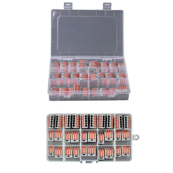

30/60pcs set Wire Connector Electrical Cable Terminal Block Universal Fast Terminal Wiring Cable Connectors of insulating