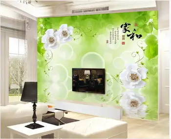 

Custom photo wallpapers for walls 3 d murals wallpaper Modern white rose flower murals tv background wall papers home decor
