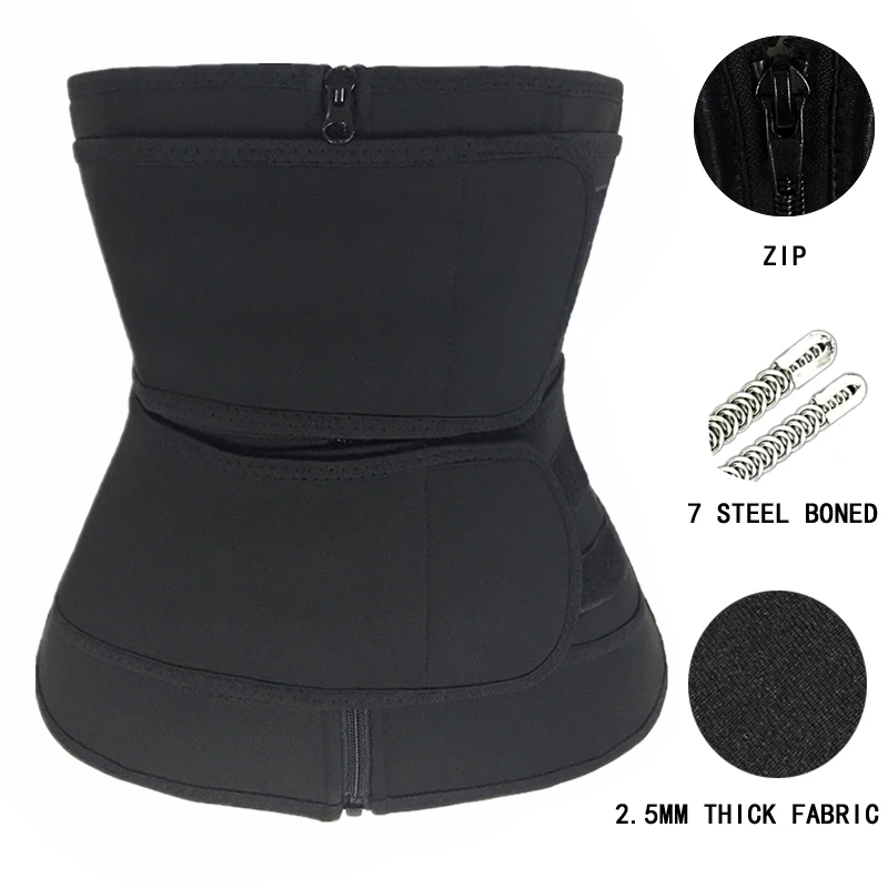 best shapewear for women Colombianas Fajas Logo Print Waist Trainer Sweat Belt Body Shaper Corset Neoprene Sheath Shapewear Workout Lose Weight Girdles thong shapewear Shapewear