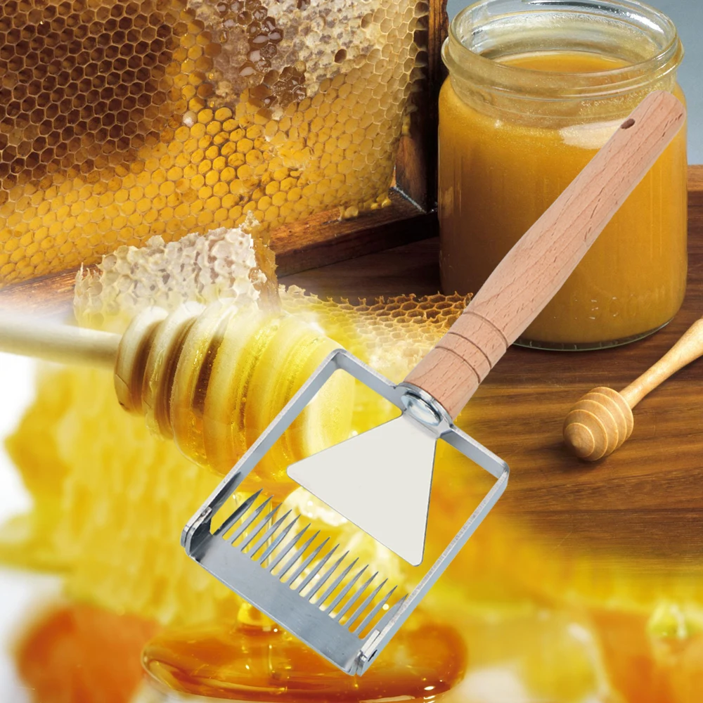 Пчеловодства разворачивающая вилка Железный, деревянный ручкой 1 шт. нож-скребок для пчеловодов Лопата пчелы сельхозтехника Инструменты для пчеловодства Мёд гребень