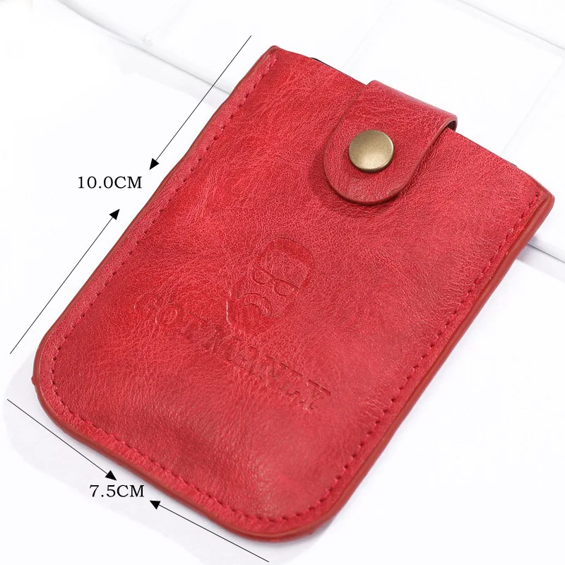 4 Bits High Quanlity PU Leather Draw Card Case Business Card Holder Men Women Credit Passport Card Bag ID Passport Card Wallet