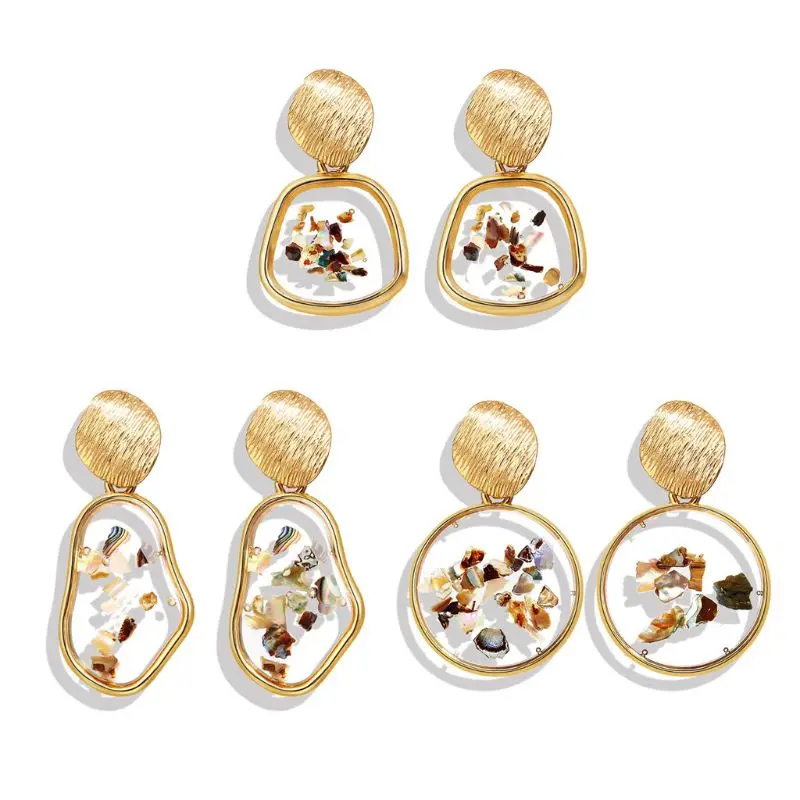 

Beautiful Geometric Tortoise Shell Earrings For Women Resin Drop Earrings Fashion Jewelry