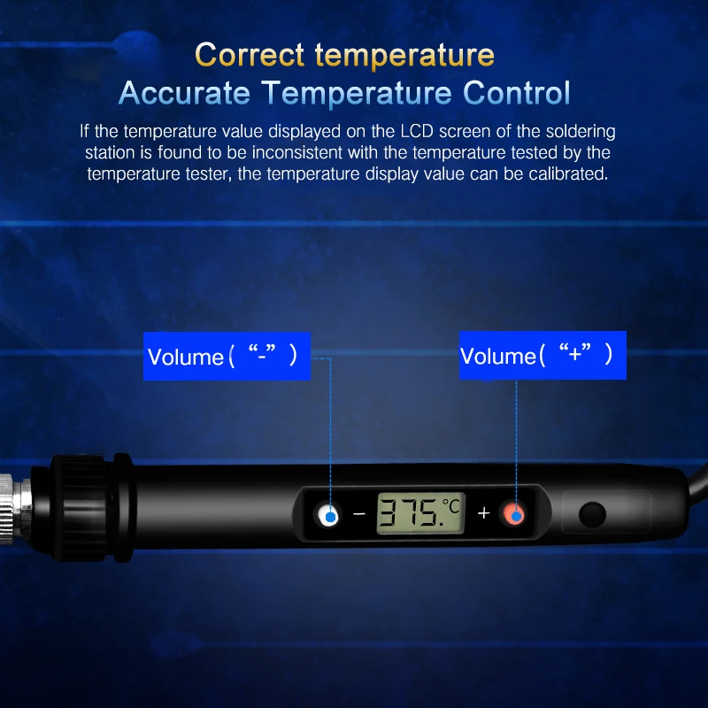 60W Intelligent LED Digital Display Electric Soldering Iron Welding Tools Rework Station Repair Tools Evenly Heated Fast Heating