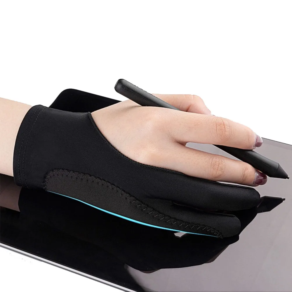 GAOMON Two-finger Black Art Glove for Drawing and Painting