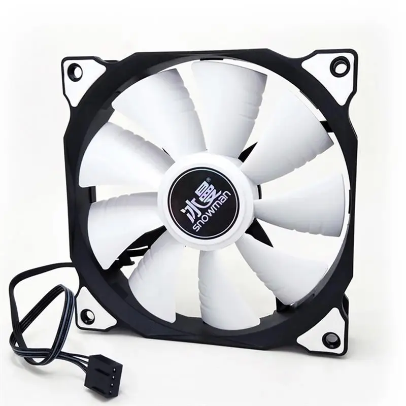 Snowman Pwm 4 Pin 120mm Computer Case Fan Silent 12cm Fan Cpu Cooling