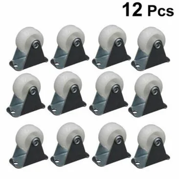 

12pcs Office Chair Caster Wheels Furniture Castors Parts For Trolleys Small Machinery Soft Safe Rollers Furniture Hardware