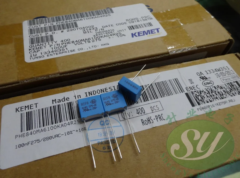 50 шт. RIFA PHE840 0,1 мкФ/275Vac 100NF u1 104 10% 10 мм пленочный конденсатор