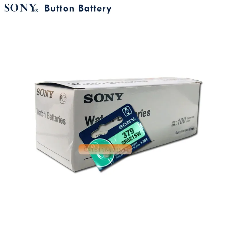 10 шт. Sony 100% оригинальный 379 SR521SW D379 SR63 V379 AG0 батарейный блок для часов Сделано в