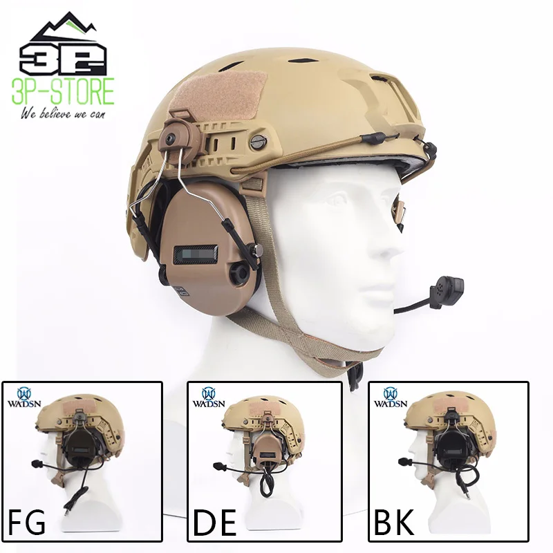 WADSN softair Тактический шлем гарнитура sordin страйкбол наушники активный Шумоподавление для TAST крепление WZ034