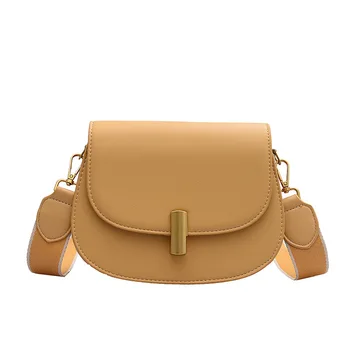 

Hipster Bag Messenger Saddle Bag Popular Sweet Lady Solid Color Shoulder Bag