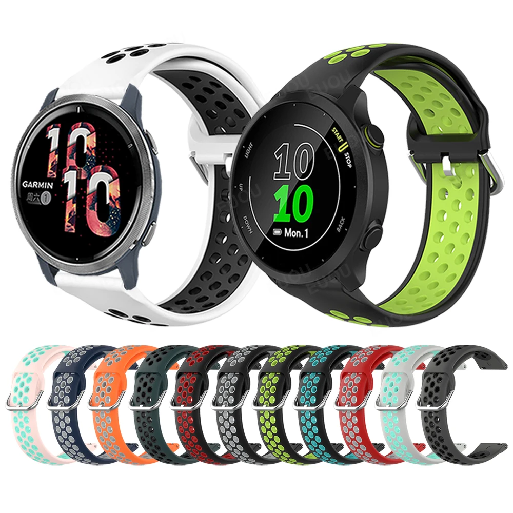 

Силиконовый ремешок для Garmin CAME 2 Sq sport, ремешок Vivoactive 3 4/Forerunner 55 245 645, ремешок для наручных часов