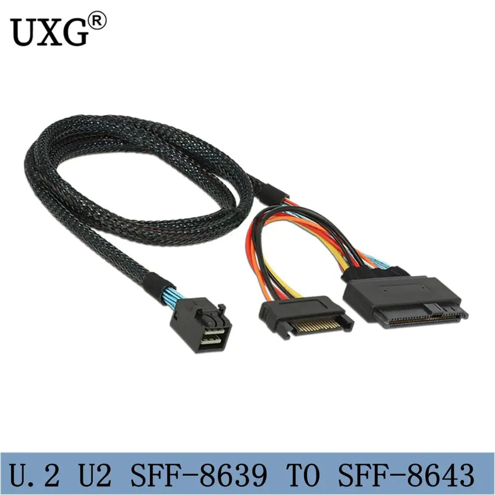 U.2 U2 SFF 8639 NVME PCIe кабель SSD для материнской платы Intel 750 p3600 p3700 M.2 8643 Mini SAS HD 50