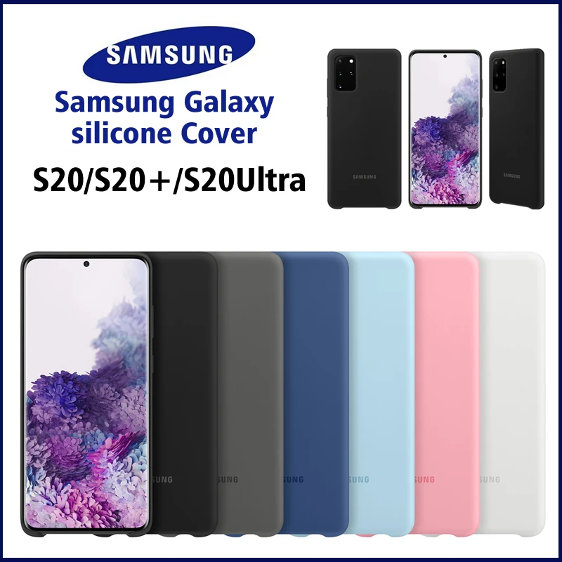 

Galaxy S20 Case Original Samsung S20Ultra S20plus Silky Silicone Cover High Quality Soft-Touch Back Protective