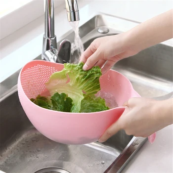 

Fruit Vegetable Washing Kitchen Accessories Fruit Bowl Filter Cleaning Plastic Colander Strainer Kitchen Gadgets Cooking Tools