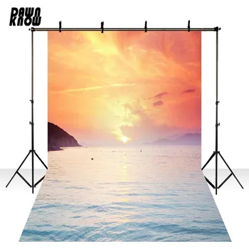 

DAWNKNOW Seascape Vinyl Photography Background For Newborn The Setting Sun Photo Shoot Backdrop For Wedding Photo Studio lv432