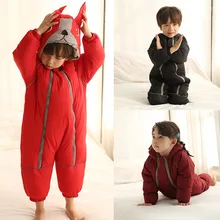 CYSINCOS/Новинка; зимнее плотное пальто для маленьких мальчиков и девочек; теплый хлопковый комбинезон для малышей; милый комбинезон с капюшоном для новорожденных; куртка; верхняя одежда