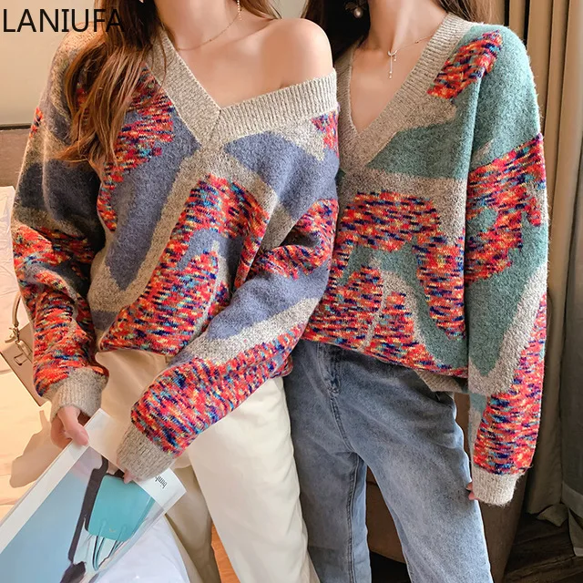 sweaters women winter warm jumpers knitted clothes fashion Casual Loose Pullovers women sweaters Pullovers women sweaters mujer