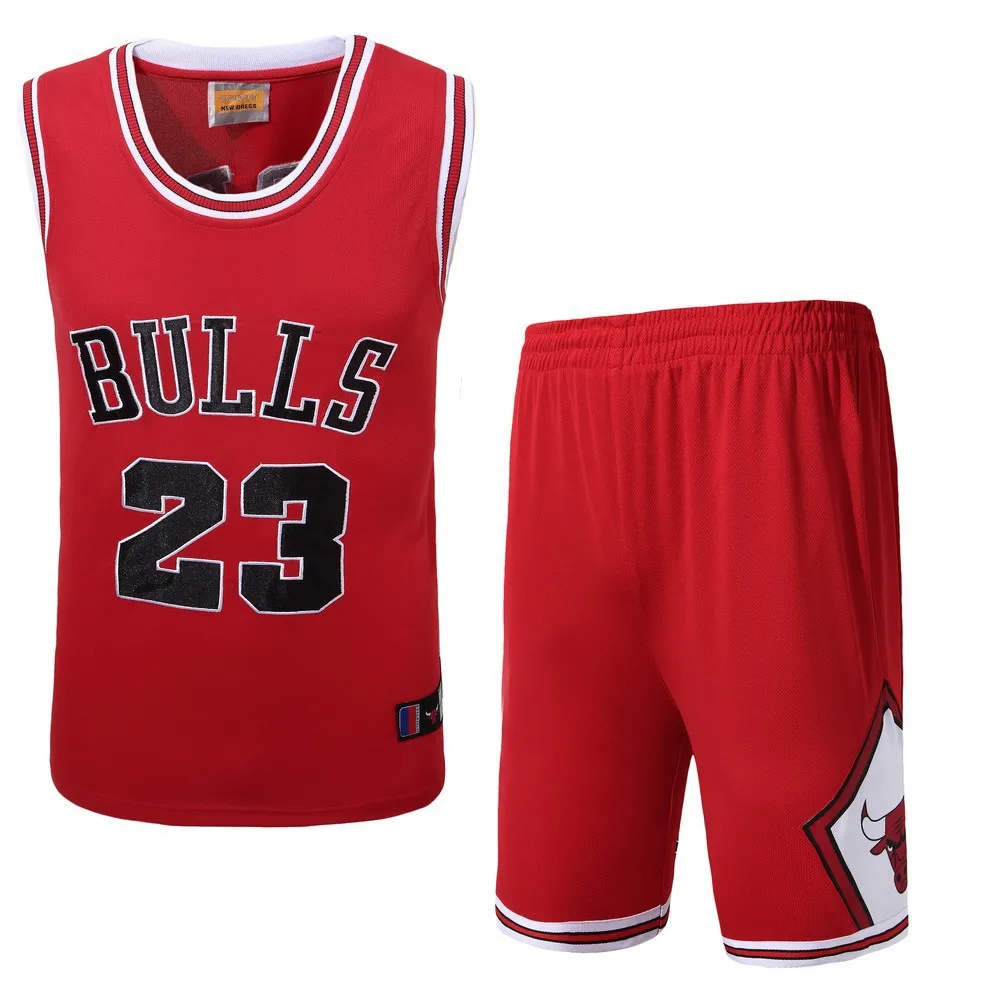 

Bulls 23 Basketball Clothes Suit Embroidered AJ Jersey Game Jersey Breathable Sweat Absorbing a Generation of Fat