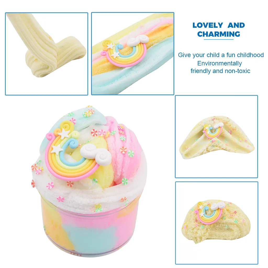 

A box of slime mud rainbow drawing mud slime slime DIY puzzle decompression toy