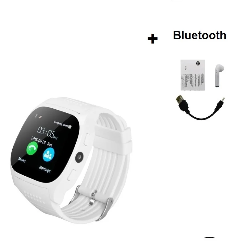 Stepfly T8 Bluetooth Смарт часы с камерой Facebook Whatsapp поддержка SIM TF карты вызова Smartwatch для телефона Android PK DZ09 Q18 - Цвет: white with BT