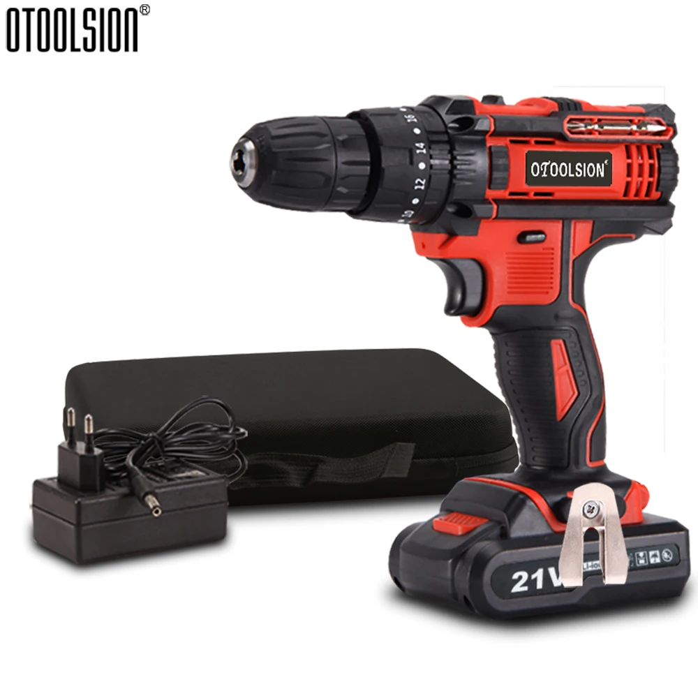 Impact Rechargeable Screwdriver 21V 1.5 Ah Battery Screwdriver Impact Electric Hammer Drill Impact Electric Drill Power Tool Bag (1)
