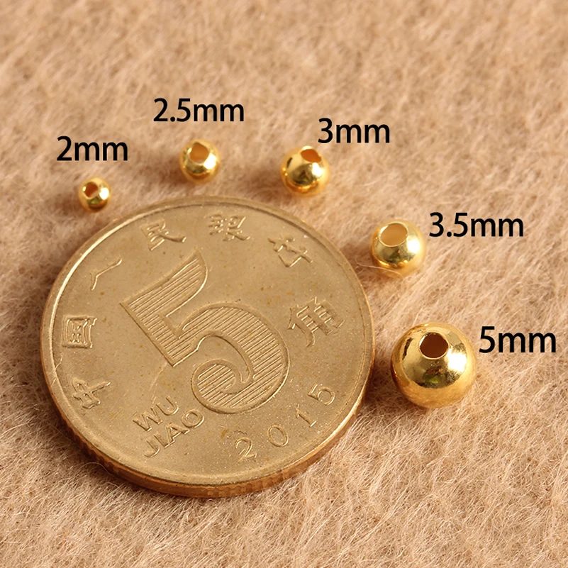 Plated Gold Color Silver Color Round 6mm 8mm Hollow Matte Metal Brass Loose  Spacer Beads For Jewelry Making DIY