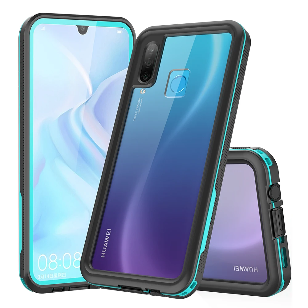 Grass Blue Shellbox IP68 Водонепроницаемый чехол для телефона для huawei P30/P30 Lite 360 Защита противоударный ТПУ чехол для huawei P30 Pro - Цвет: Grass Blue