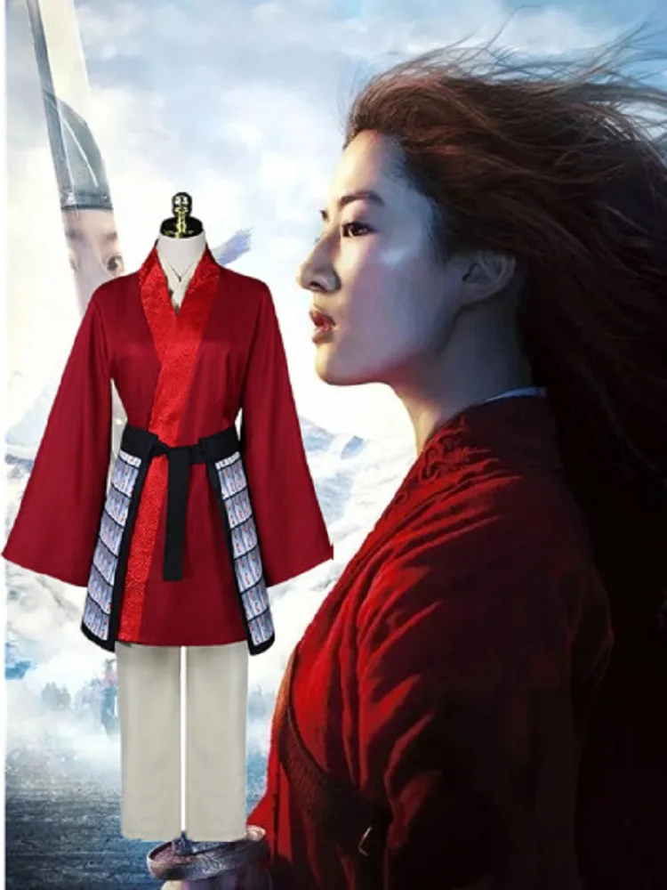 

New Movie Hua Mulan Cosplay Costumes Princess Dresses up for Adults Kids Performance Halloween Costume Armor