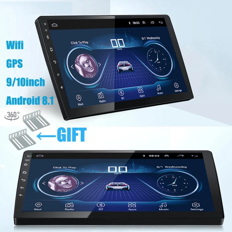 9 дюймов Android 8 1 GPS навигация Авторадио Мультимедиа DVD плеер Bluetooth WIFI MirrorLink OBD2