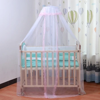

NewBaby Mosquito Net Foldable Royal Court Princess Cute Mosquito Bed Canopy Cover With Lace For Baby Safety