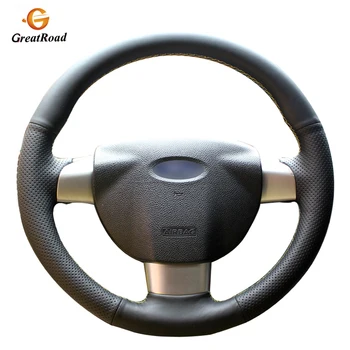 

Hand-stitched Black PU Artificial Leather Steering Wheel Cover for Ford Focus 2 2005-2011 (3-Spoke)
