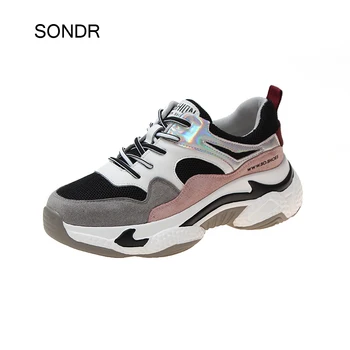 

2020 Casual Shoes Women Platform Sneakers Fashion Brand Ladies Chunky footware Thick Bottom Female zapatos de mujer Breathable