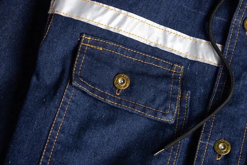 Men Jeans Jumpsuits Bib Overalls Long Sleeve Hooded Multi-Pocket Beam Feet Denim Cargo Pants Fashion Leisure Hip Hop Trousers