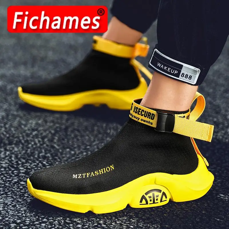 Casual Shoes Casual Sneakers Running Sneakers Sports Shoes Fashion Sneakers Men Casual Shoes High Top Hip Hop Socks Sneakers Men Shoes Breathable Lightweight Male Walking Footwear Zapatillas Hombre
