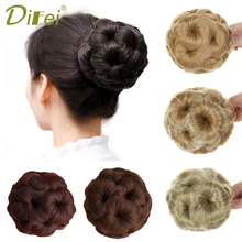 DIFEI женский пончик-шиньон для наращивания волос на заколках термостойкие синтетические 9 цветов поддельные волосы конский хвост головной убор