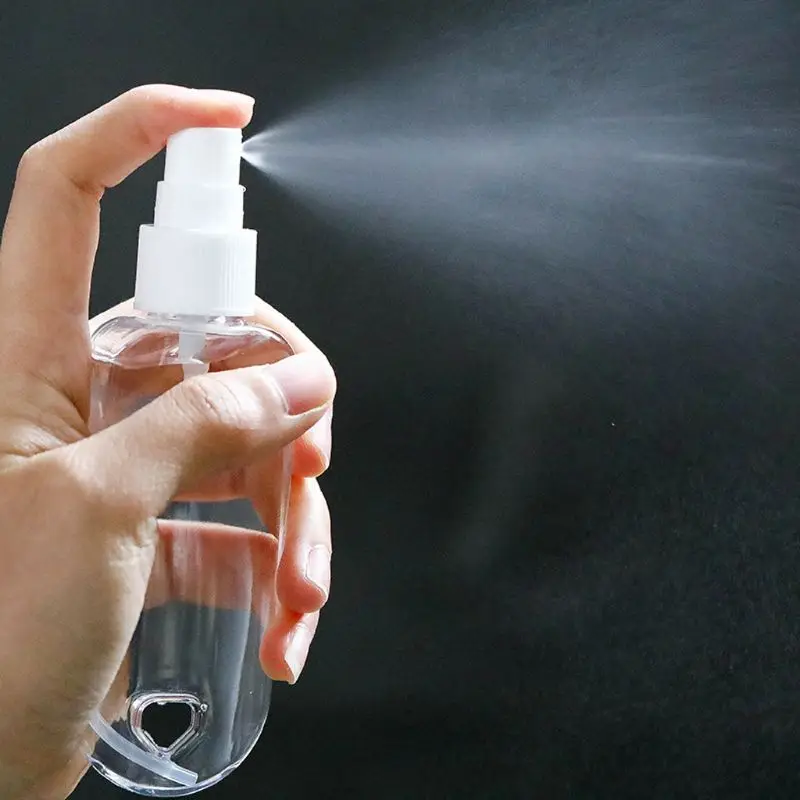

5 Empty Hand Sanitizer Bottles Leakproof Travel Fine Mist Spray Bottle for w/ Keychain for Alcohol Toiletries Liquid Soa