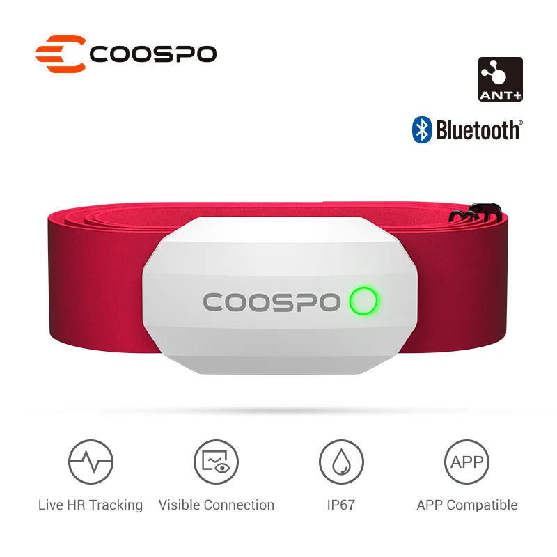 Coospo Heart Rate Monitor Red Chest Belt Strap Sensor Ble4.0 Ant+ For Wahoo Garmin Endomondo Ipbike Fitiv - Equipment - AliExpress