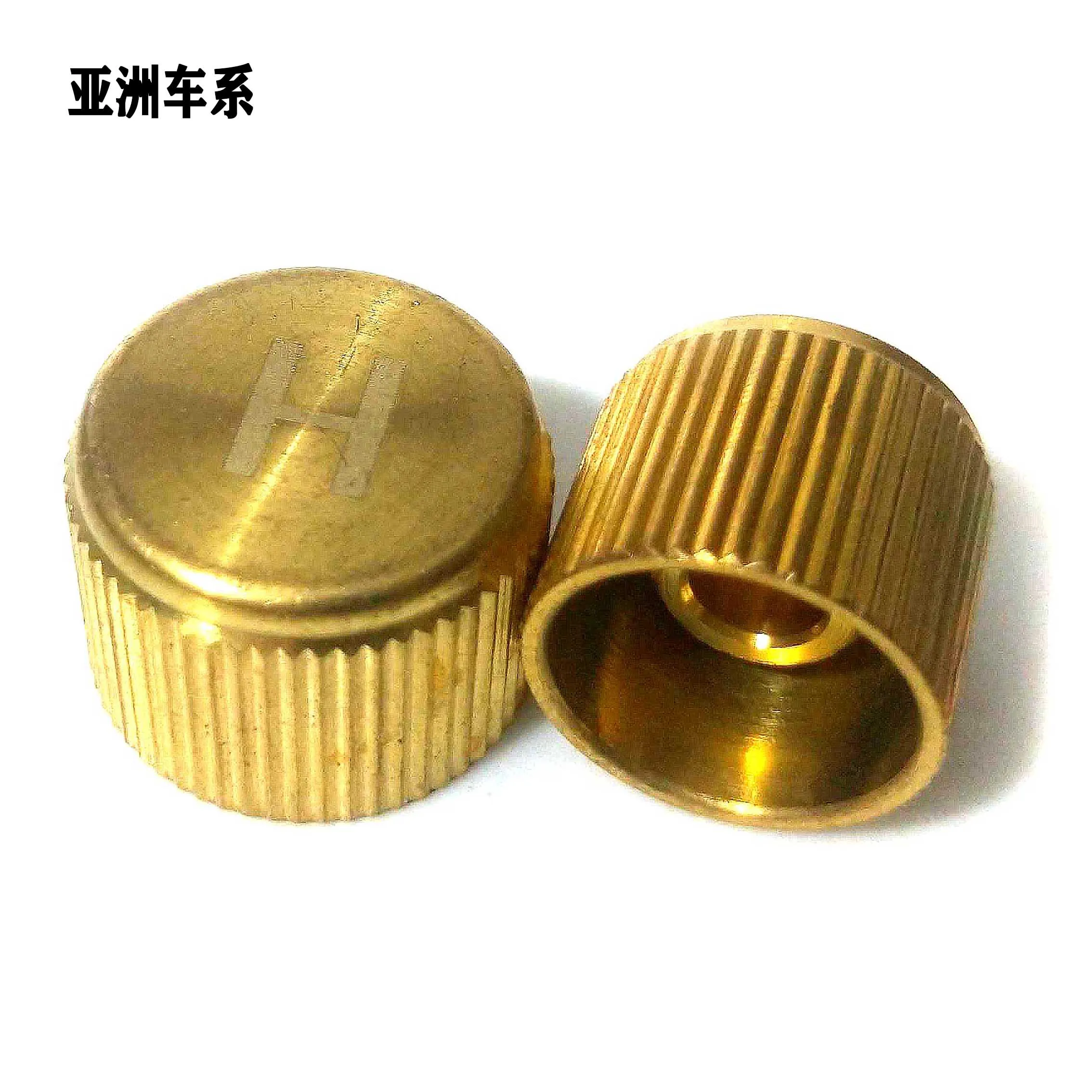 10pairs Copper Automobile Air Conditioner R134A Valve Core Cover Refrigerant Valve Dust Caps High And Low For Asian Cars