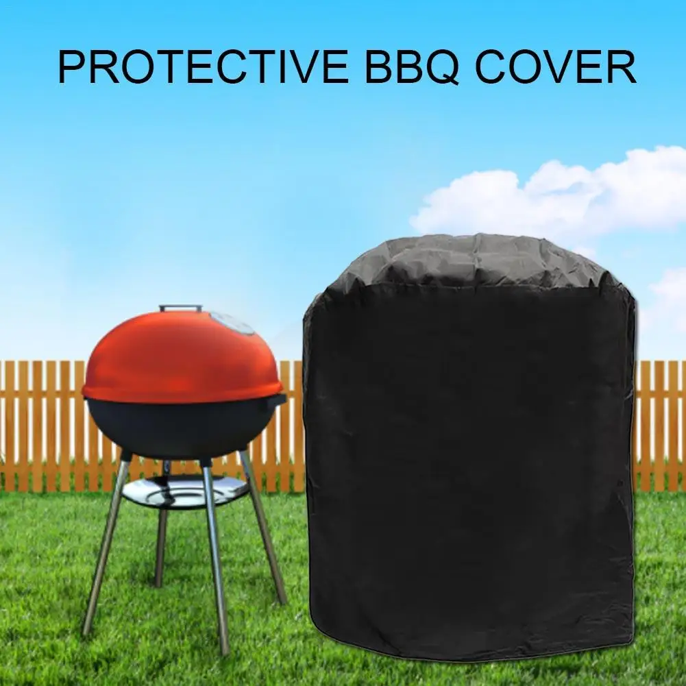Barbecue Cover Round BBQ Cover 210D Oxford Fabric Waterproof Dust proof