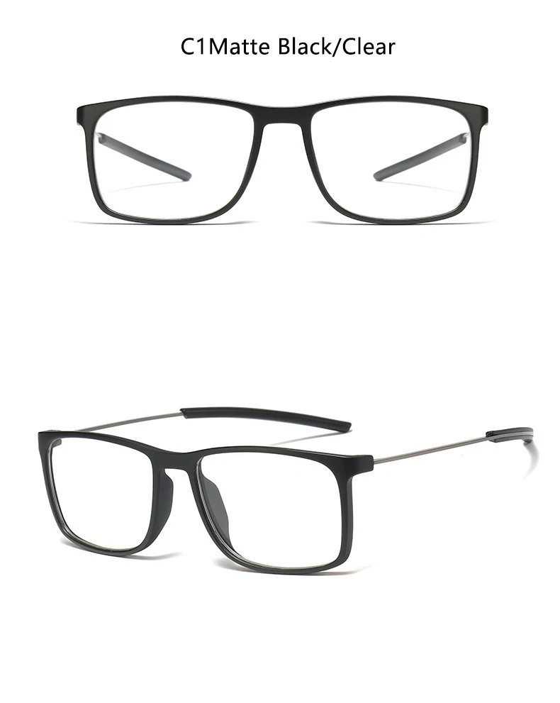 Новинка, темно-коричневые прямоугольные мужские очки, оправа для очков, ретро очки для близорукости, очки для девушек, оправа, сплав, дужки, мужские очки