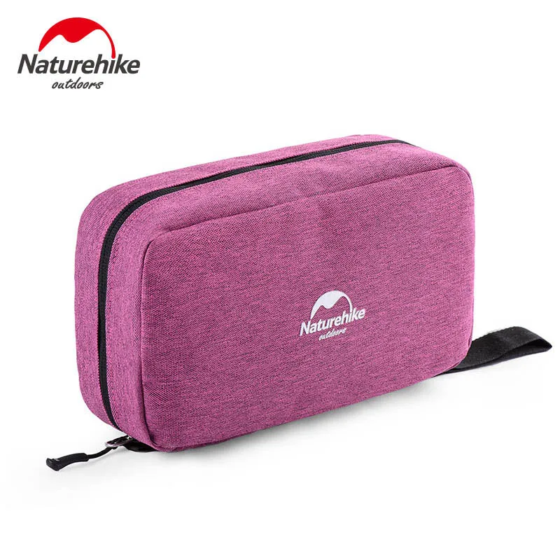 NatureHike сумка для мытья, дорожная косметичка, мужские сумки, большой женский набор для макияжа, водонепроницаемая сумка для мытья, фиолетовая, темно-синяя, серая, Черная - Цвет: Розово-красный